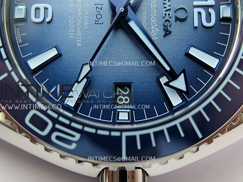 Planet Ocean 39.5mm Blue Ceramic Bezel SS V4 VSF 1:1 Best Edition Summer Blue Dial On SS Bracelet Super Clone Asian 8800
